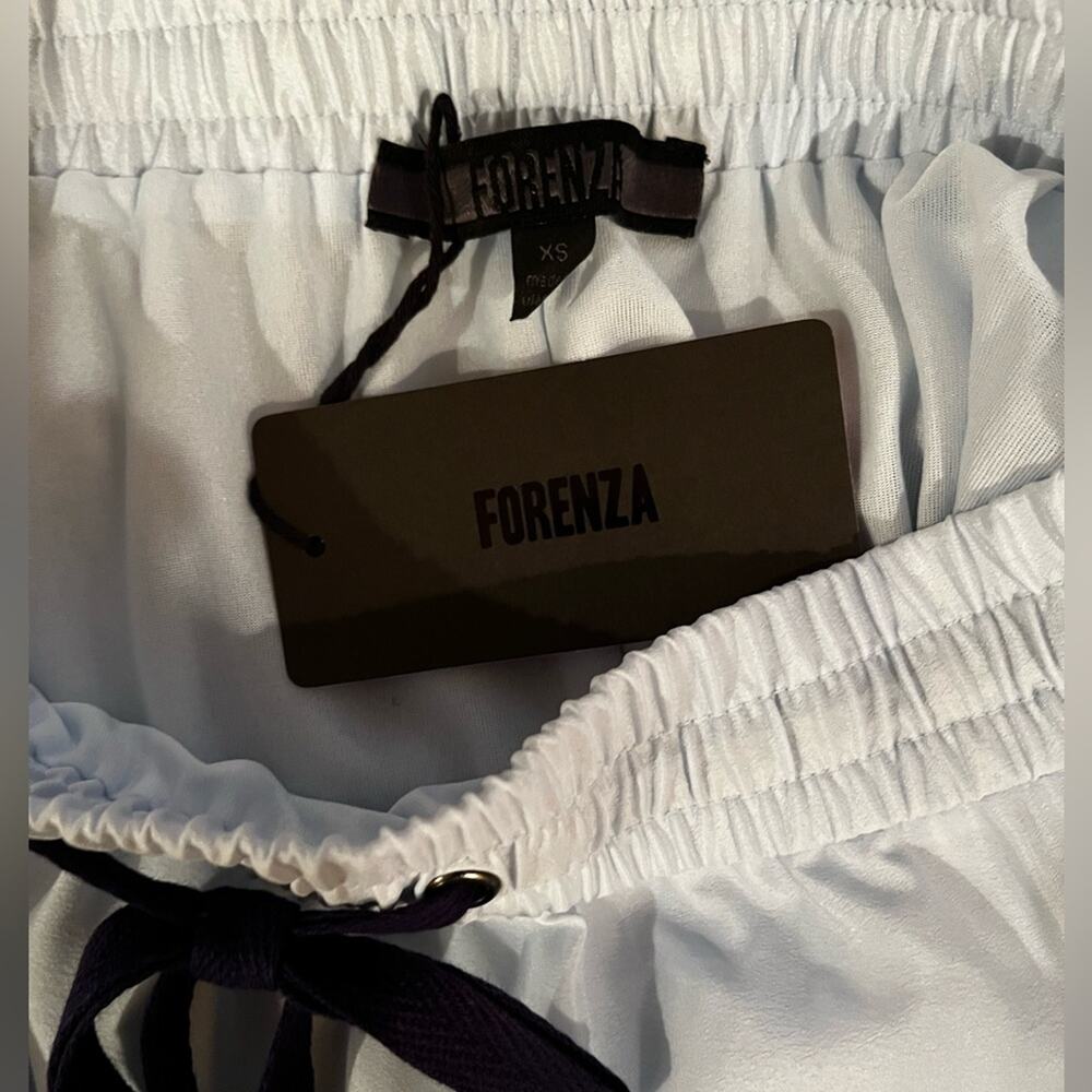 NEW FORENZA Colorblock Striped Drawstring Waist Maxi Skirt Blue NWT - Picture 7 of 15